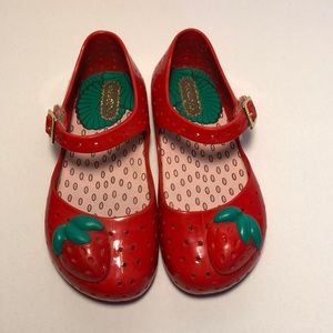 Mini Melissa strawberry shoes size 9